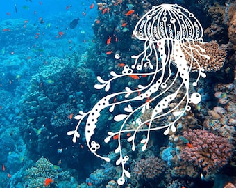 Jellyfish Vinyl Decal: Car, Laptop, Tumbler Sticker