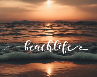 Beach Life Vinyl Aufkleber: Beachy Waves Auto-Laptop Aufkleber