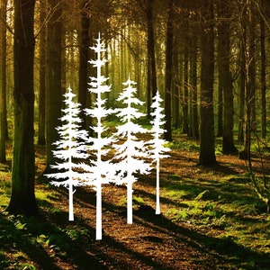 Fir Tree Vinyl Decal | Pine Tree Decal | Pines Vinyl Decal for car laptop etc. | Car Gift | Wilderness Decal for many surfaces