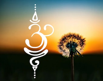 Om Sanskrit Symbol Vinyl Decal: Yoga Car Laptop Sticker