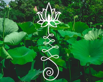 Unalome Lotus Flower Vinyl Decal: Car, Laptop, Tablet Decor