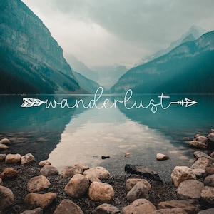 Wanderlust Arrow Vinyl Decal: Laptop, Car, Tumbler