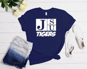 Jackson State University Tigers JSU Red cotton blend T-shirt