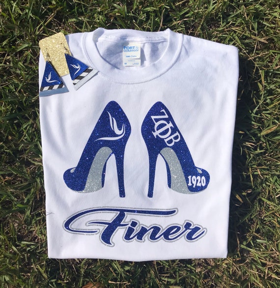 Womens Zeta Blue Phi Beta White Zpb 1920 Women's T-Shirt Womens Zeta Blue Phi Beta White Zpb 1920 Women's T-Shirt