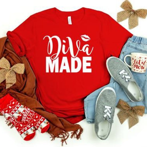 Diva T-shirt, Diva, Diva Cross, Diva Made, Women’s Diva Shirts, Trendy Tshirt, Popular T-shirt