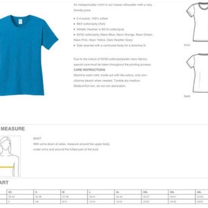 May include: A size chart for a t-shirt with measurements in inches. The chart shows the bust size for each size from XS to 4XL. The chart also includes the size number for each size.