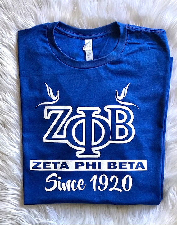 Womens Zeta Blue Phi Beta White Zpb 1920 Women's T-Shirt Womens Zeta Blue Phi Beta White Zpb 1920 Women's T-Shirt
