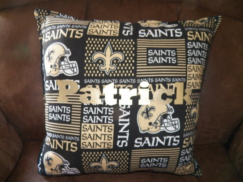 New Orleans Saints Throw Pillow Personalized Etsy