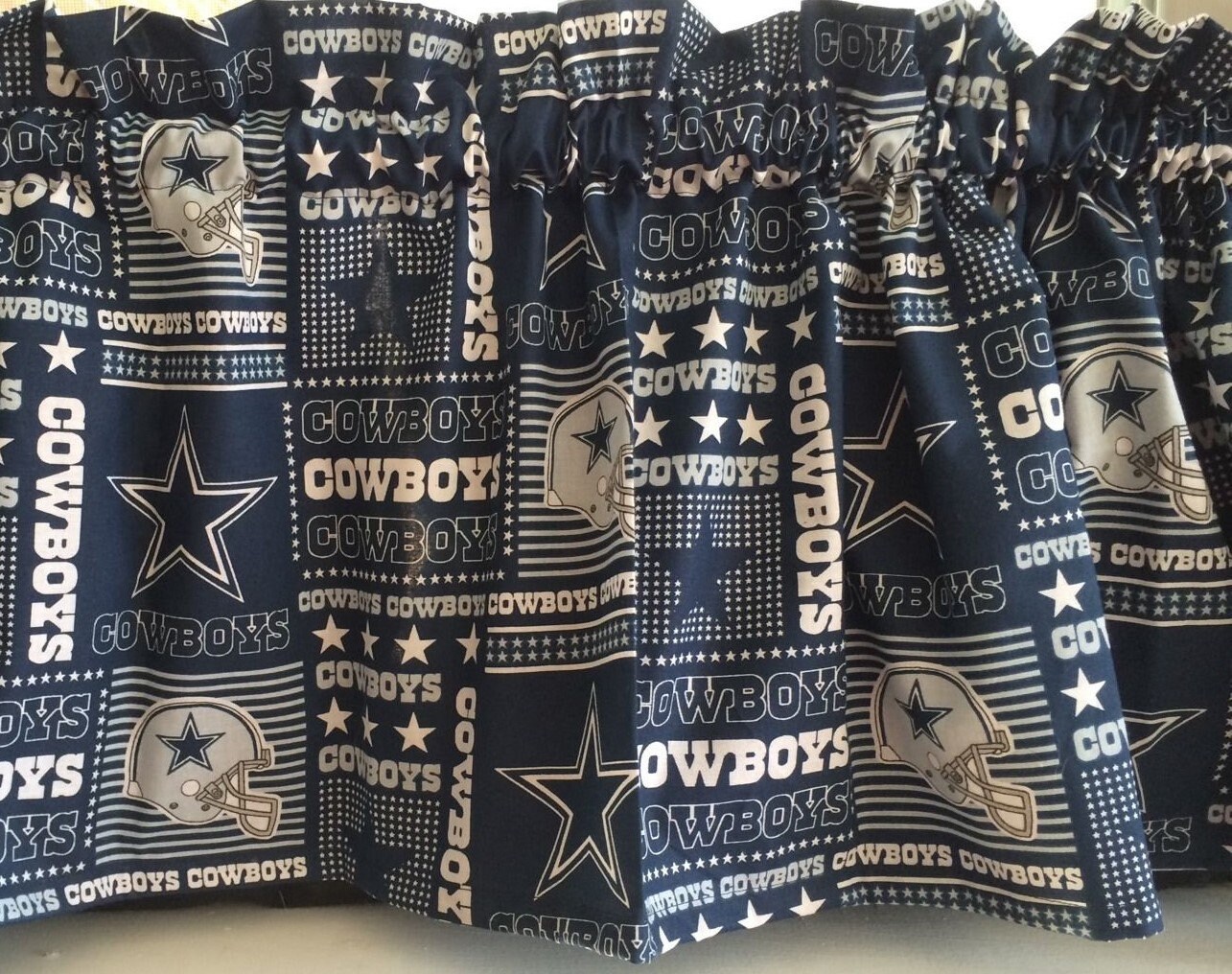 Dallas Cowboys Window Curtain Valance Window Treatment 54 X13 Living Room Man Cave Bedroom Kids Room Dorm New Handmade