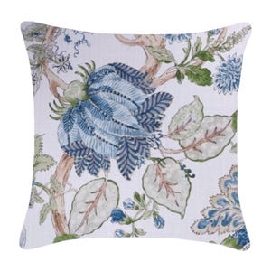 Floral Print Cotton Pillow Cover - Kaufman Lamirada Capri