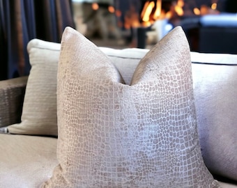 Woven Chenille Throw Pillow Cover: Double Sided Dusty Rose