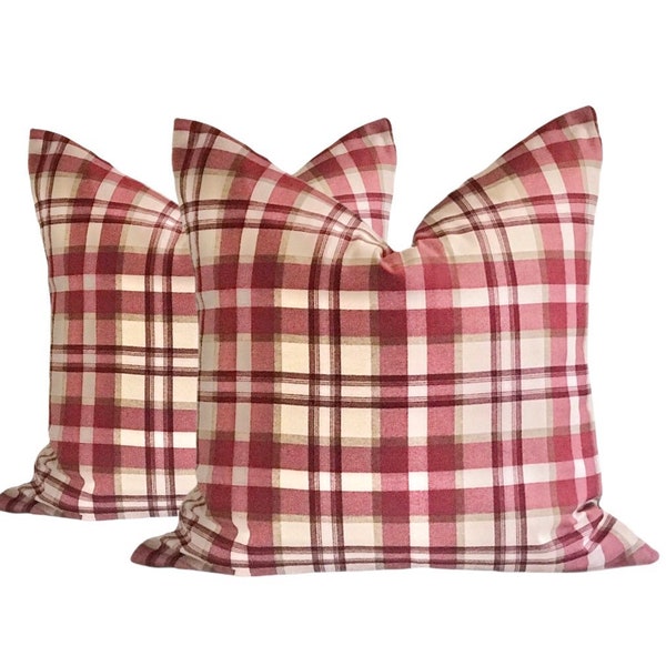 Plaid Pillow Covers Etsy