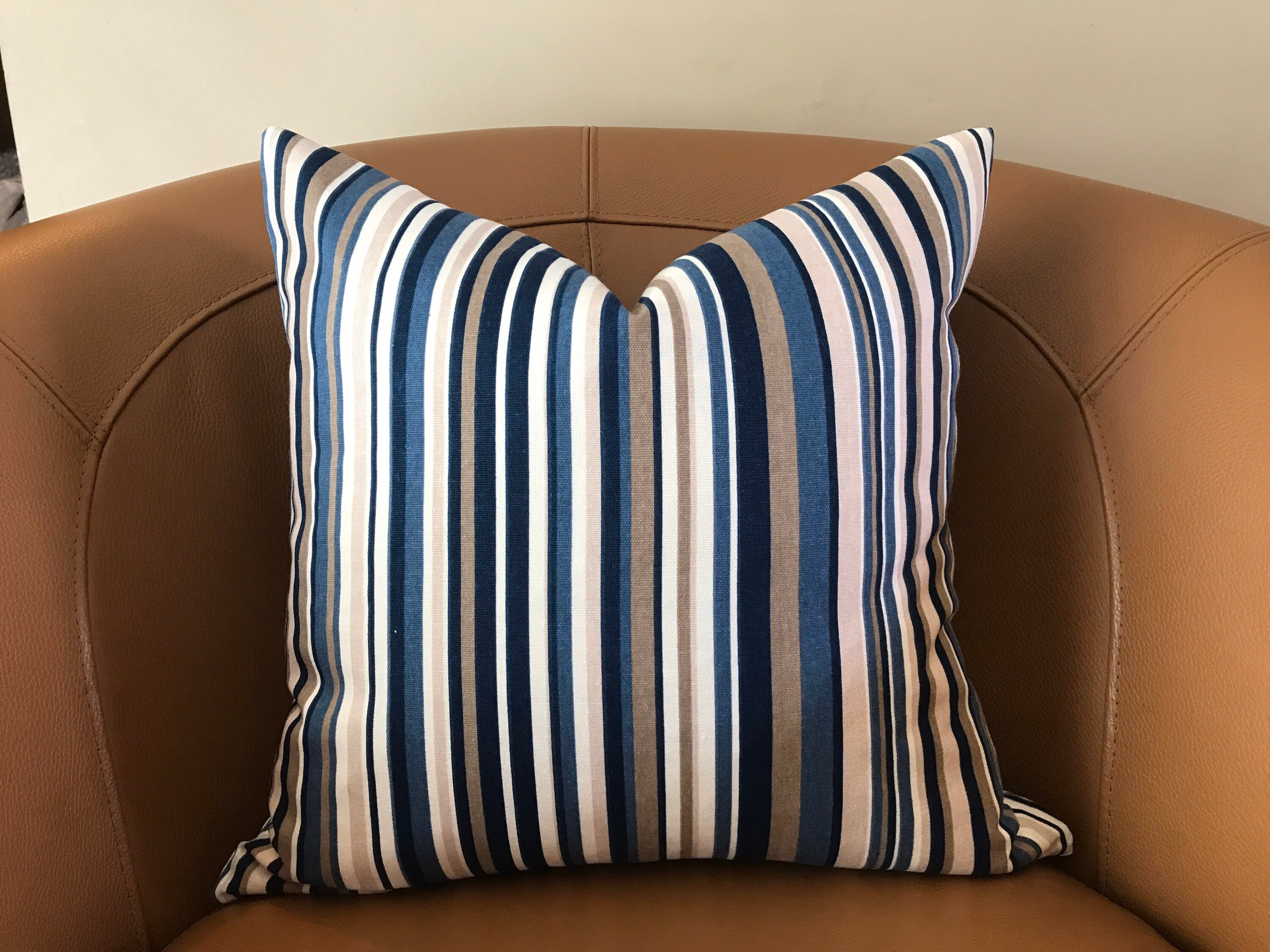 Set of Two Throw Pillows Glee & Indigo Blue Throw Pillows Navy Etsy