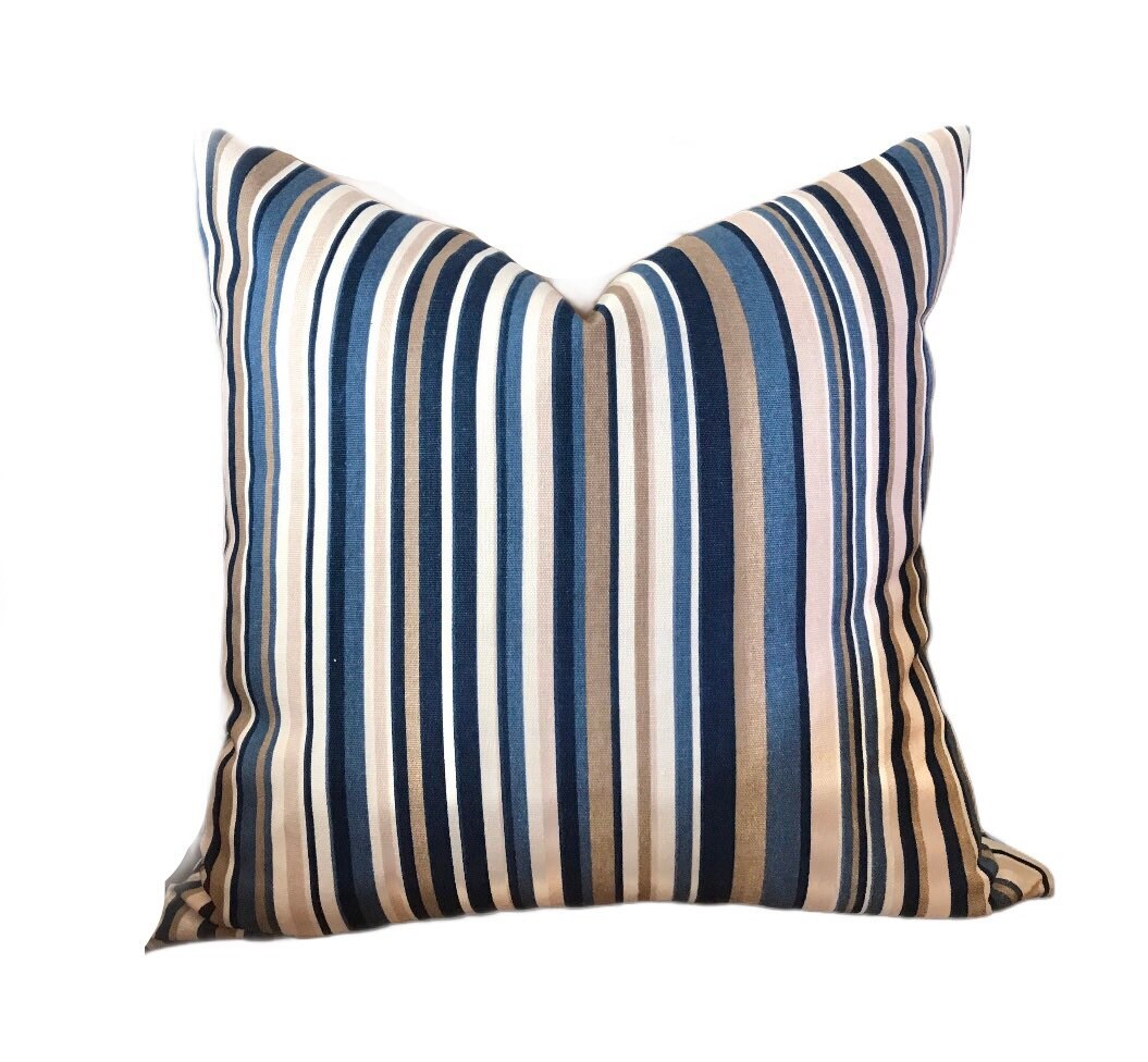 Set of Two Throw Pillows Glee & Indigo Blue Throw Pillows Navy Etsy