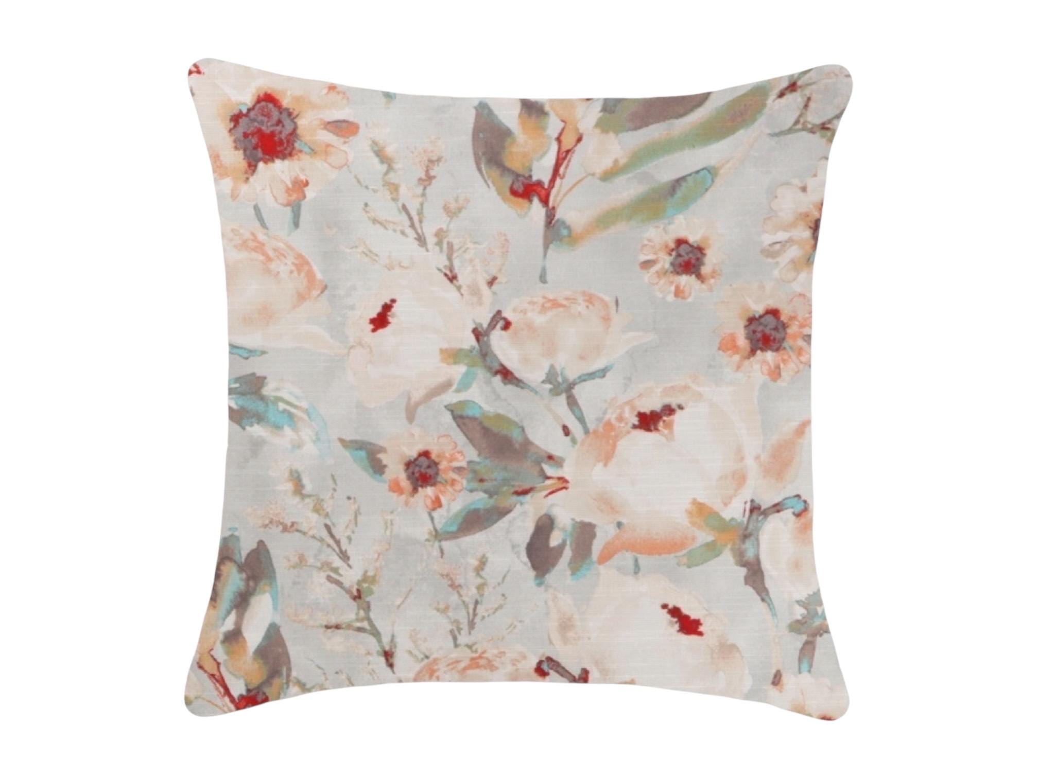 Flower Mania Printed Cotton Pillow Cover, Sizes: 18x18 20x20 22x22 24x24 12x20 14x22 Kelly Ripa Coloway Shell