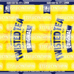 DIGITALE / Twisted Tea Original / PNG / JPEG / 20oz / / Skinny Tumbler