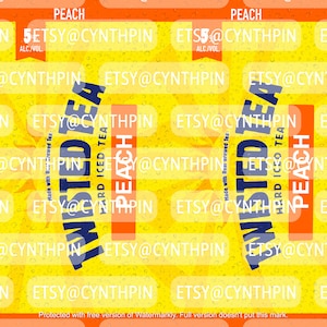 DIGITALE / Pesca di tè intrecciata / PNG / JPEG / 20oz / Tumbler sottile