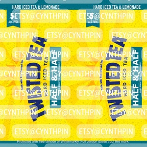 DIGITALE | Twisted Tea Half & Half | PNG | JPEG | 20oz | Skinny Tumbler