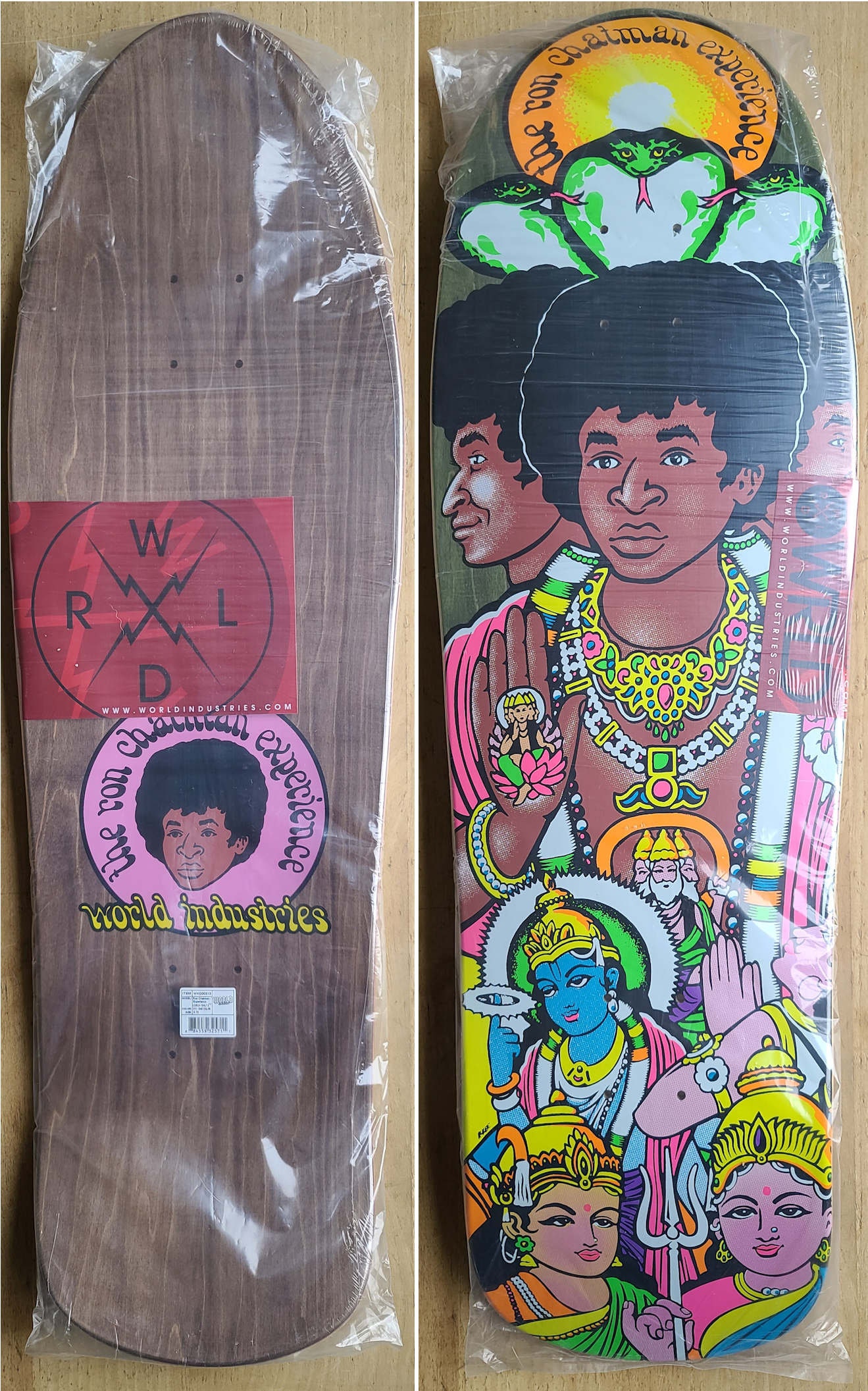 Re-Issue, World Industries, The Ron Chatman Experience, Brown, Dog Town  Skateboard Deck, Not Signed