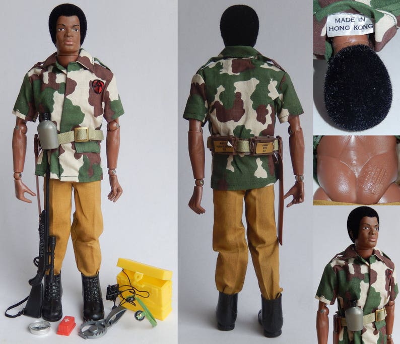 Australia Vintage 1970s GIJOE Action Man Jungle Survival with HASBRO Adventurer RARE Kenbrite