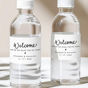 Wedding Welcome Water Bottle Labels || Water Bottle Sticker, Wrapper, Outdoor Events, Birthdays
