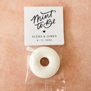 Personalized &quot;Mint to Be&quot; Wedding Favor Labels - Lifesaver Mints