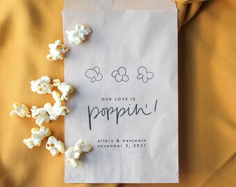personalized popcorn bolsas for wedding