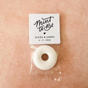 Personalized "Mint to Be" Wedding Favor Labels - Lifesaver Mints