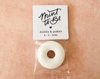 Personalized "Mint to Be" Wedding Favor Labels - Lifesaver Mints