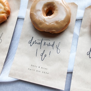 Donut favor bag Donut mind if I do wedding favor bag, Party favor bag, Cookie bag, Thank you bag, Thank you favor, Donut bags, Donut wall image 1