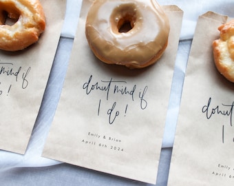 Donut favor bag || Donut mind if I do wedding favor bag, Party favor bag, Cookie bag, Thank you bag, Thank you favor, Donut bags, Donut wall