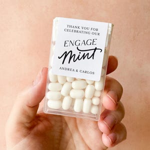 Engage-Mint Personalized Tic Tac Labels || Engagement Party Favors, Favor Stickers - LABELS ONLY