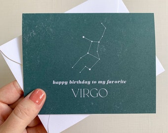 Happy Birthday to My Favorite Virgo || Zodiac Birthday Card || Aug 23 - Sept 22
