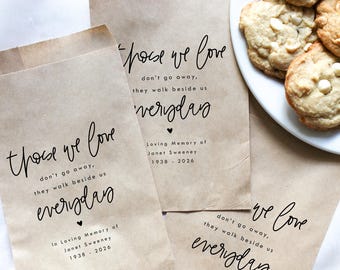 Memorial Favor Bag || Personalized In Loving Memory Bag, Wedding Favors, Funeral Gift Bag, Celebration of Life