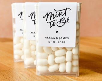Minze zu sein personalisierte Tic Tac Etiketten || Hochzeit Mint Gastgeschenke, Gastgeschenke - NUR ETIKETTEN