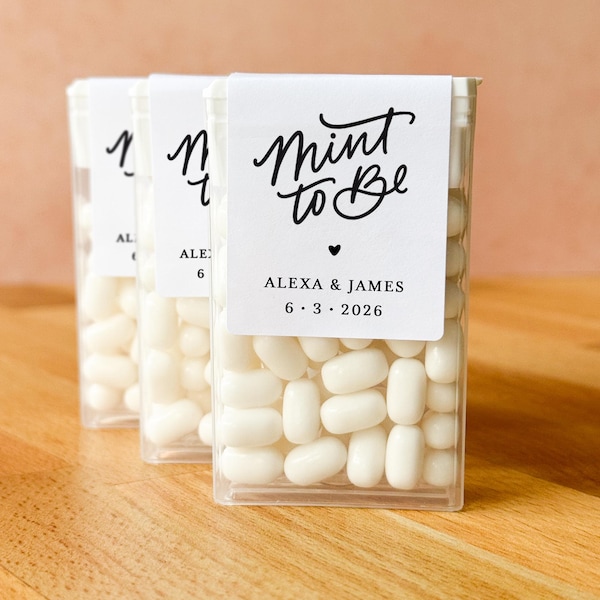 Minze zu sein personalisierte Tic Tac Etiketten || Hochzeit Mint Gastgeschenke, Gastgeschenke - NUR ETIKETTEN