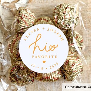 His and Her Favorite Personalized Stickers || Wedding Candy Favors, Goodie Bags image 5