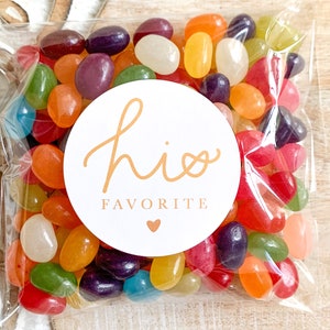 His and Her Favorite Stickers Wedding Candy Favors, Favor Stickers Pack of 20 Stickers Gold