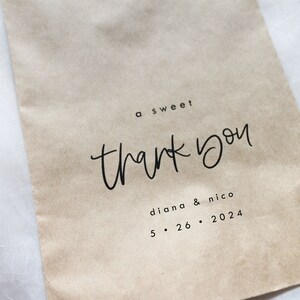 A Sweet Thank You Favor Bag Wedding favor bag, Donut Bags, Cookie Favor Bag, Love is Sweet Bag, Bridal Shower Favor Bag image 5