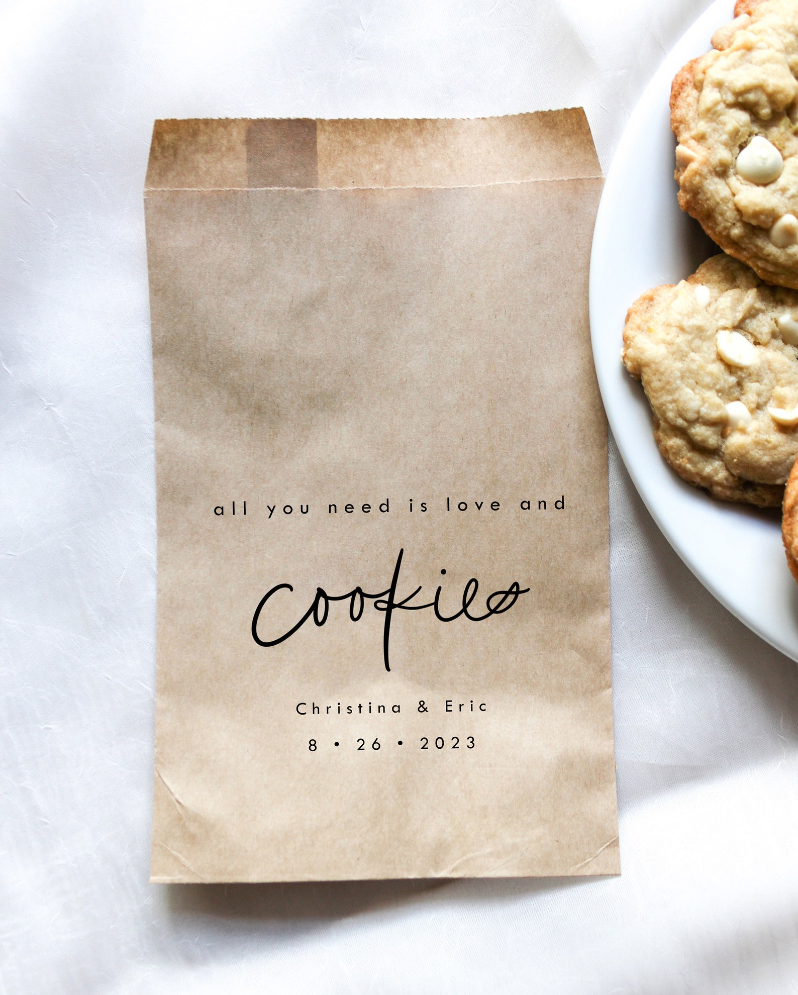 Love and Cookies Favor Bag Wedding Favor Bag Cookie Favor Etsy