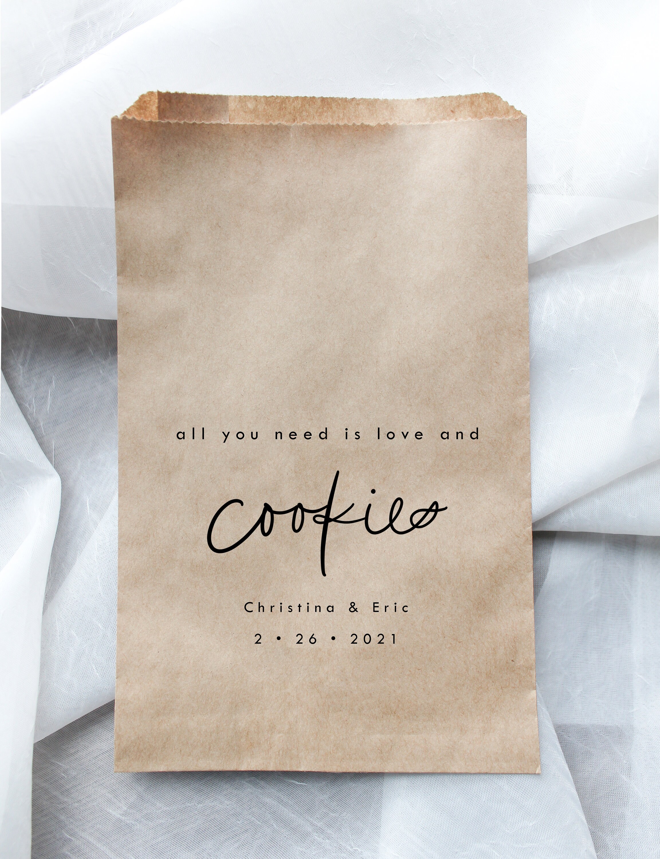 Love and Cookies Favor Bag Wedding Favor Bag Cookie Favor Etsy