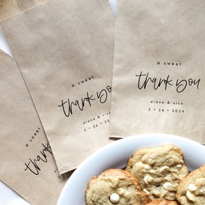 A Sweet Thank You Favor Bag || Wedding favor bag, Donut Bags, Cookie Favor Bag, Love is Sweet Bag, Bridal Shower Favor Bag