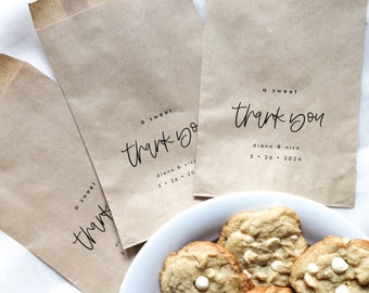 A Sweet Thank You Favor Bag || Wedding favor bag, Donut Bags, Cookie Favor Bag, Love is Sweet Bag, Bridal Shower Favor Bag