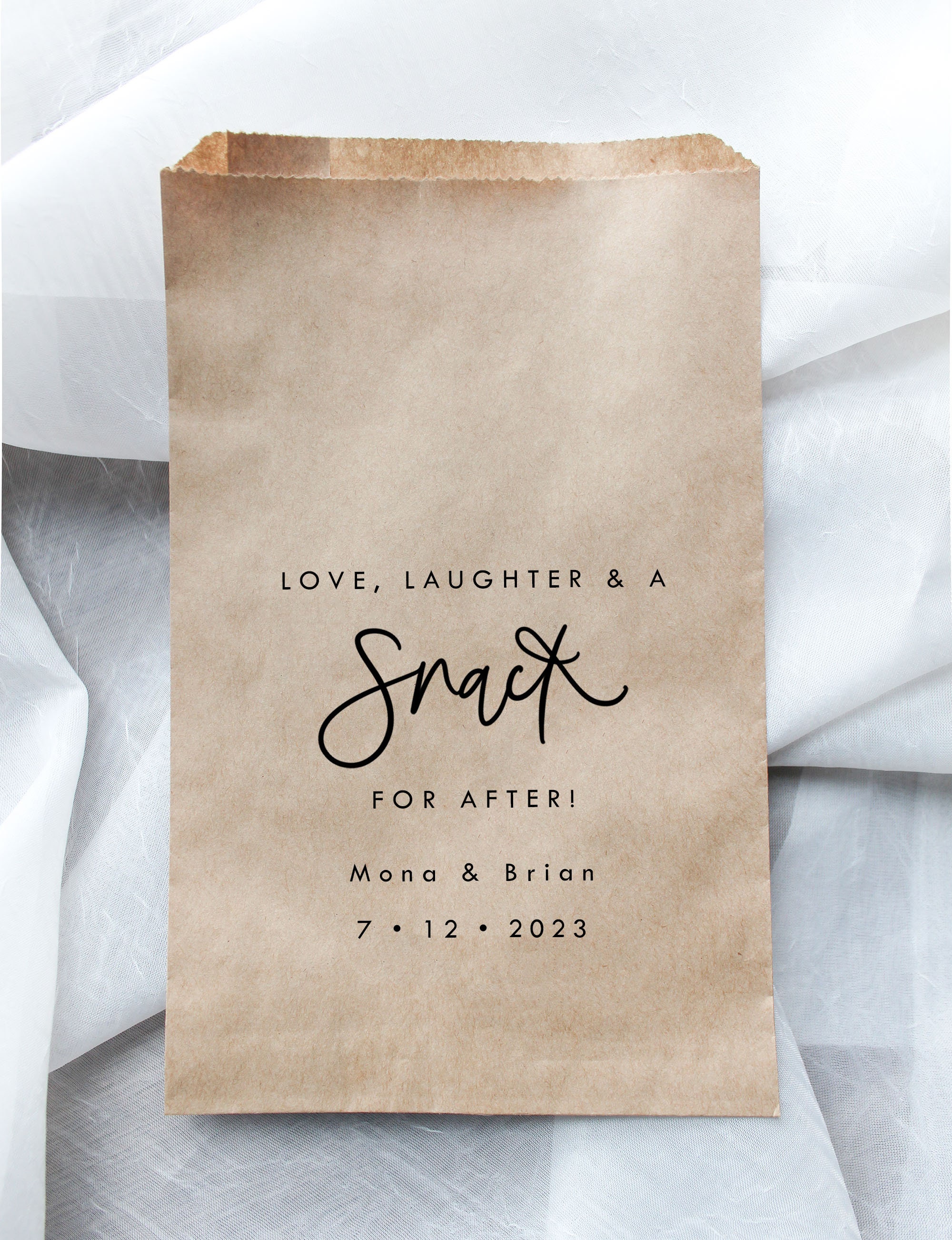 Love Laughter and a Snack for After Favor Bags Popcorn - Etsy