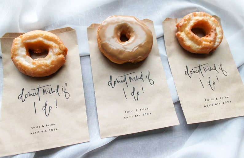 Donut favor bag Donut mind if I do wedding favor bag, Party favor bag, Cookie bag, Thank you bag, Thank you favor, Donut bags, Donut wall image 6