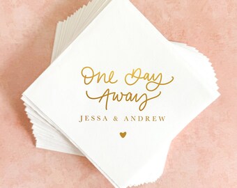 Personalized Gold Foil Cocktail Napkins – Wedding Rehearsal Dinner