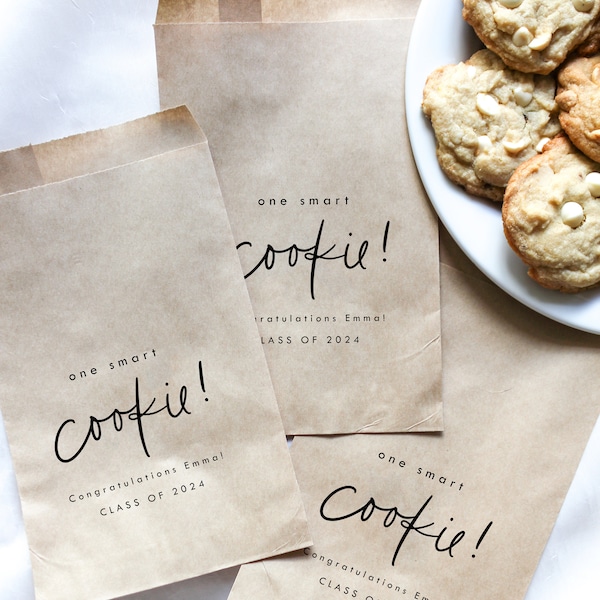 Bolsas inteligentes para regalos de galletas // Bolsa de galletas para fiesta de Graduación 2024