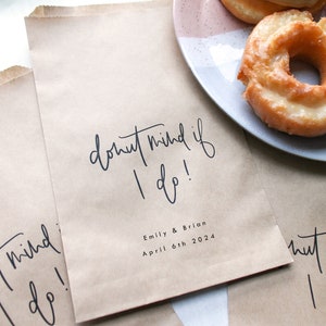 Donut favor bag Donut mind if I do wedding favor bag, Party favor bag, Cookie bag, Thank you bag, Thank you favor, Donut bags, Donut wall image 4