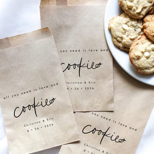 Love and Cookies Personalized Favor Bag || Wedding, Bridal Shower, All you need is love and cookies