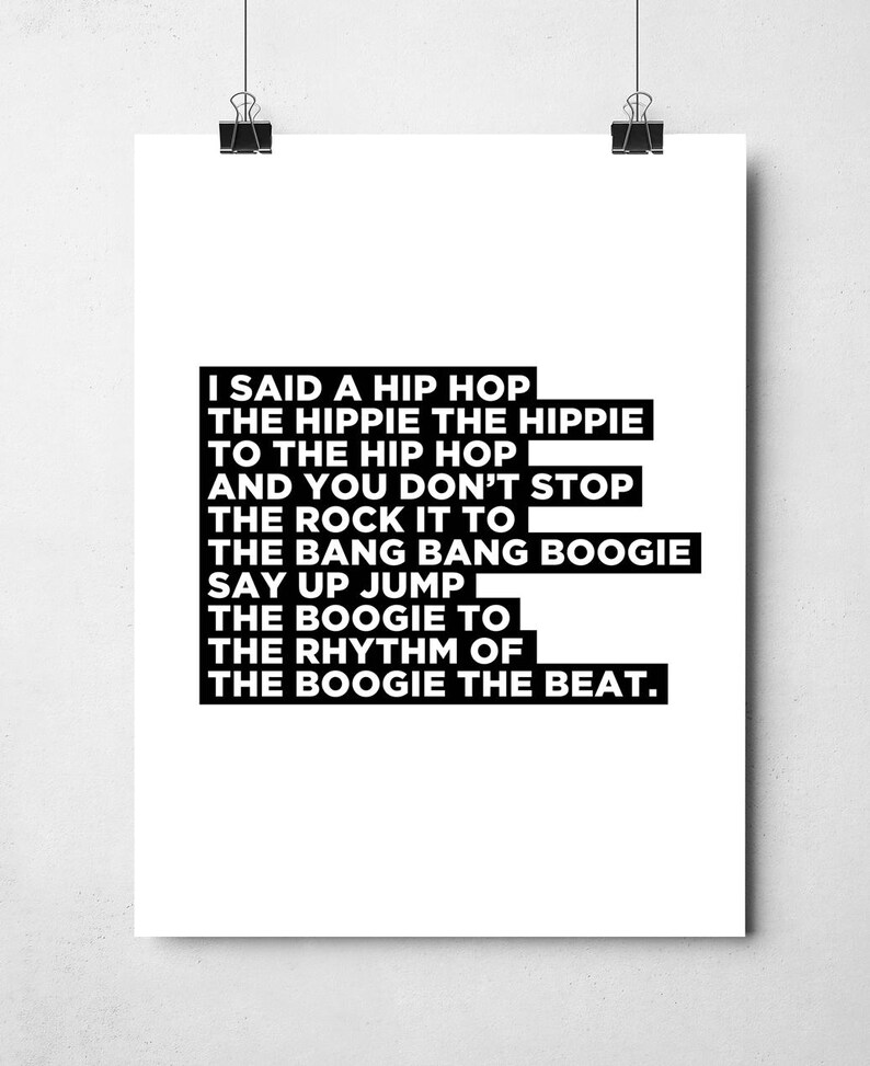 i-said-a-hip-hop-song-lyrics-statement-art-black-and-white-etsy